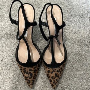 Manolo animal print heels